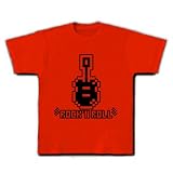 ファミコン風レスポールテイスト Tシャツ(赤) M ファミコン