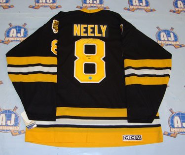 CAM NEELY Boston Bruins Signed 80s Retro JERSEY w/ HOF