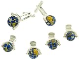 JJ Weston imaginative hand painted spinning globes formal set. Made in the USA