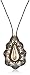 Miguel Ases Leather and Abalone 14k Gold Filled Pendant Necklace