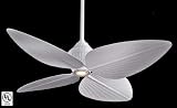 Minka Aire Ceiling Fans F581WHF Gauguin Fan - Outdoor WET Flat White Indoor Fan 52