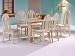 All new item 7 pc white washed finish dining table set