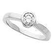 14K White Gold Diamond Solitaire Ring - 0.50 Ct.