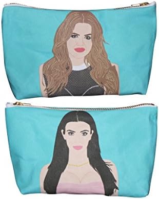Kim Kardashian &amp; Khloe Kardashian Pop Zipper Pouch and Makeup Bag