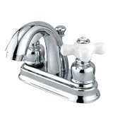 Kingston Brass KB5611PX Restoration 4-Inch Centerset Lavatory Faucet, Polished Chrome (Not CA/VT Compliant)
