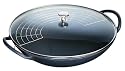 Staub 37CM WOK & GLASS LID BLACK