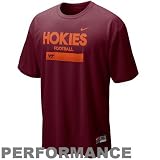 Nike Virginia Tech Hokies Maroon Dri-FIT Weight Room Performance T-shirt