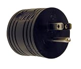 Prime RVAD1530 Male to Female RV Adapter, NEMA 5-15 Male to TT-30 Female, Black