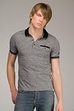Juicy Couture - Juicy Couture Tipped Rib Black Polo Shirt
