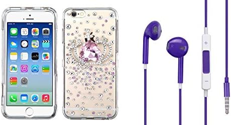 Combo pack MYBAT Crown Crystal 3D Diamante Protector Cover (with Package) for APPLE iPhone 6 And MYBAT Purple Stereo Handsfree (745) (with Package) for APPLE The new iPad APPLE iPhone 4S/4 APPLE iPad 2 APPLE iPod touch (4th generation) APPLE iPad APPLE iPod nano (6th generation) APPLE iPod shuffle (4th generation) APPLE iPhone 3GS/3G APPLE iPod touch (3rd generation) APPLE iPod nano (5th generation) APPLE iPhone 5S/5 APPLE iPod touch (5th generation) APPLE iPad Mini APPLE iPod nano (7th generati