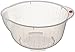 Inomata Japanese Rice Washing Bowl with Side and Bottom Drainers, Clear 3 PACK