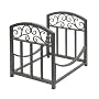 PANACEA PRODUCTS CORP 15919 SCROLL TOP RECTANGULAR LOG BIN BRUSHED BRONZE