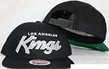 Los Angeles Kings Snapback Script Black Adjustable Plastic Snap Back Hat / Cap