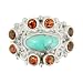 Sterling Silver, Turquoise and Garnet Ring by Sajen