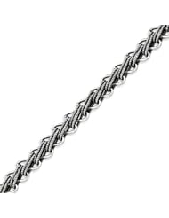 Sterling Silver Antiqued Fancy Link Bracelet - 7.5 Inch