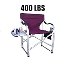 Heavy Duty Folding Directors Chair, Camping, Fishing - Burgundy by Ming's Mark Inc.
