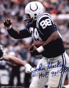 John Mackey Signed Baltimore Colts 8x10 Photo