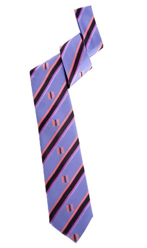 Contemporary Diags Woven Tie in light blue