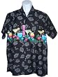 Men's Hawaiian Shirt-Cocktails Band on Black