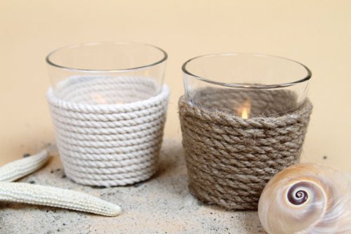 Glass Tea Light Candle or Brown)