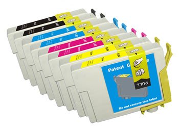 8 Pack. Compatible Cartridge for Epson T069 Series. Includes Sophia Global Brand Cartridges for 2 ea T069120 + 2 ea T069220 + 2 ea T069320 + 2 ea T069420.