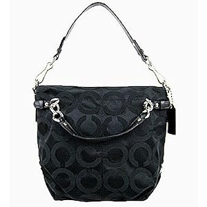 Coach Signature Op Art Brooke Carly Shoulder Hobo Bag Purse Tote 14147 Black