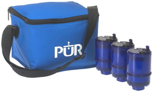 41wPwy7odWL PUR 3 Stage Faucet Mount Replacement Filters with Bonus Cooler Bag #RF 9999, 3 Pack