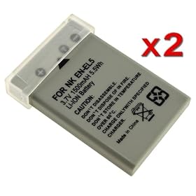 eForcity 2X EN-EL5 ENEL5 Battery for Nikon Coolpix P3 P4 P80 P90 P6000 P100 P500 P5100
