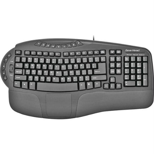New Gear Head Ergonomic Navigator Pro Usb Keyboard 118-Key Design