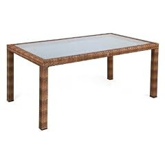 MBM 68.00.0342 Tisch Bellini 90 x 160 cm, tobacco, Glasplatte
