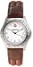 Mens Wenger Swiss Army Watch with White Dial and Brown Leather Strap
