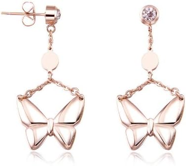 Viola Shop wedding jewelry New earrings 18k color gold rose gold plated earrings chinese style butterfly earrings IFE037 18k gold unique earrings for women