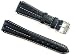 BANDA WYOMING BUFFALO LEATHER WATCH BAND CHRONO SPORT DOUBLE RIDGE DESIGN-REAL ITALIAN CALF LEATHER-20 mm DARK NAVY BLUE COLOR