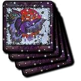Cindy Thorrington Haggerty Earth Animals Spirits - Celtic Peace Blood Moon - Coasters