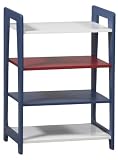 Admiral 4 Shelf Stand 29.13hx20.47w Red/blue/white