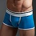XUBA Mens Low Rise Sexy Underwear Trunk Boxer Brief Blue XB03