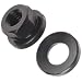 Class 6 12L14 Steel Flange Nut, Black Oxide Finish, Right Hand