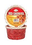 Paradise Red Cherries, Whole, 8 Ounce Tubs (Pack of 4)