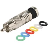 200066 RG6 RCA Compression Conenctor with Color Bands RG6, RCA