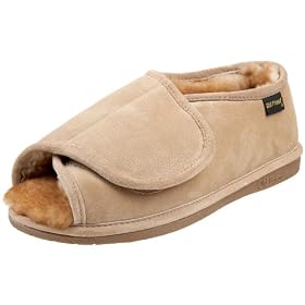 Old Friend Mens Step-In Open Toe Slipper by Old Friend
