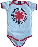 RED HOT CHILI PEPPERS - Asterisk Logo - Red / White Onesie / Baby T-shirt