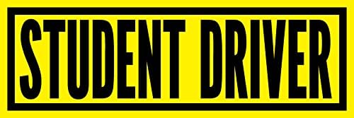 Warning Magnetic Vehicle Car Sign of Student Driver, 12" x 4"