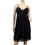 BLACK lace Empire Waist Sleeveless Plus Size Dress - 4X