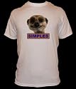 QUIPS AND QUOTES TSHIRTS (MEERKAT SIMPLES) colour WHITE size MEDIUM