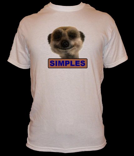QUIPS AND QUOTES TSHIRTS (MEERKAT SIMPLES) colour WHITE size MEDIUM