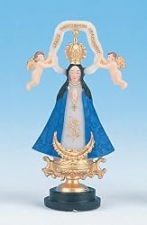 Religious Statue - Our Lady of San juan de Lagos - 4" Height - Magnetic and Adhesive Base