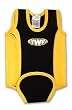 TWF Baby Swimming Wrap Wetsuit 6-12 Months Black and Yellow - Suitable for Use in the Sea or Swimming Pools. Perfect for Keeping your Child Warm While Learning to Swim.