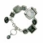 ELLETIME Women's 4665GBKA Sterling Silver Multi Stone Bracelet Watch