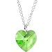 Austrian Crystal Heart August Birthstone Necklace MADE WITH SWAROVSKI ELEMENTS