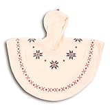 from Baby Boum Baby Boum Snowflake/Ski Design Hooded Fleece Poncho for Outdoors and Car Seats (Milk White, 9-36 Months) (Model 380PPLBJ20)